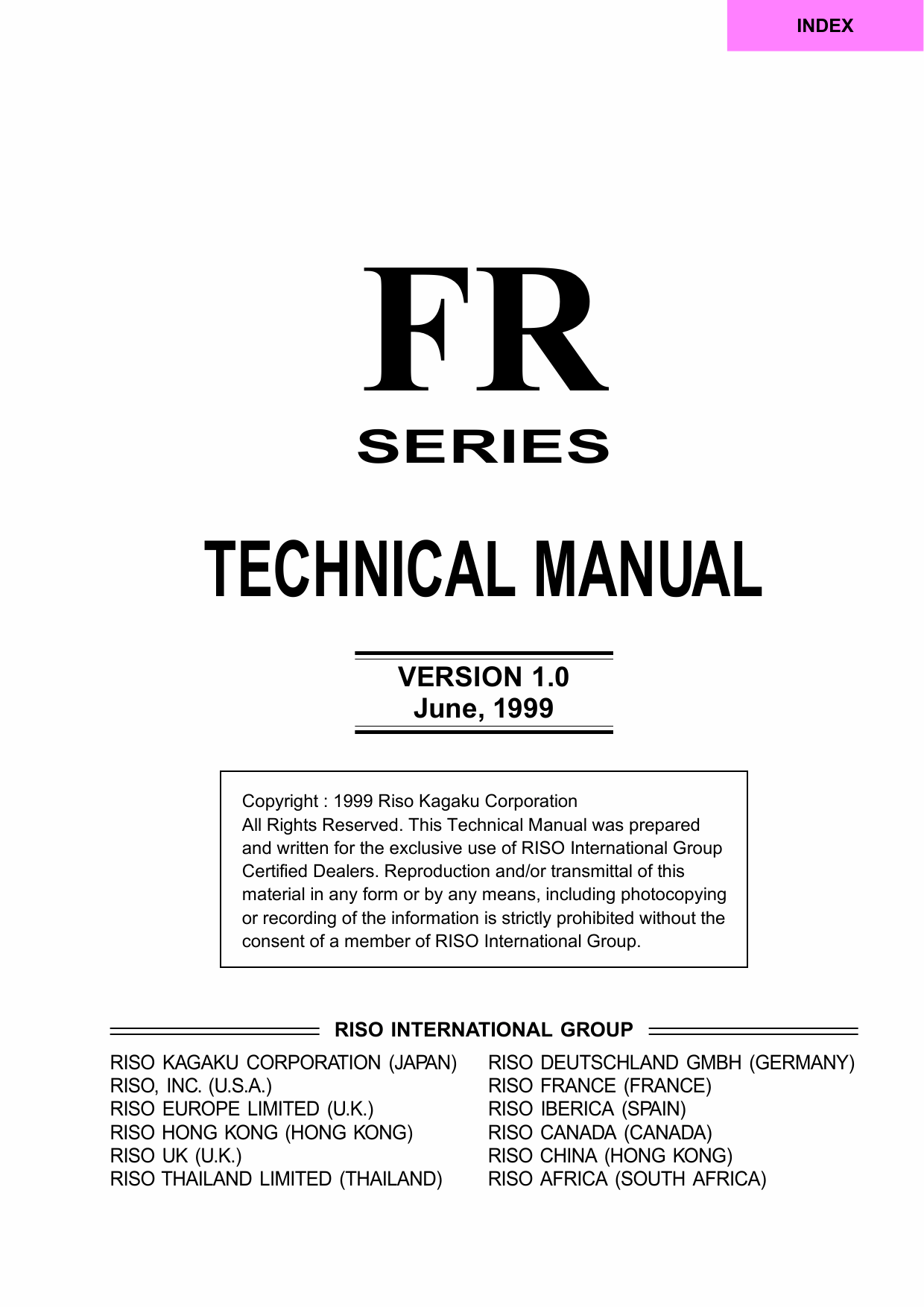 RISO FR 2950 3950 TECHNICAL Service Manual-1